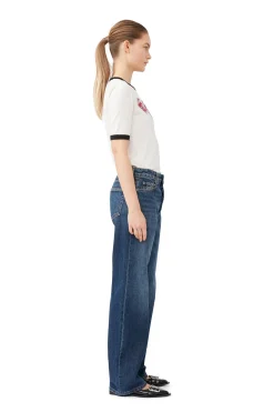 Fashion GANNI Fitted T-Shirt Egret
