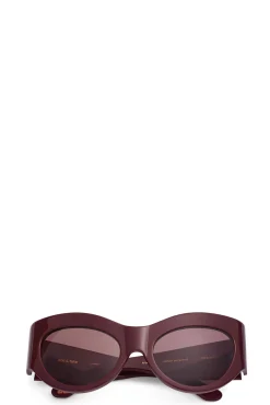 Cheap GANNI X Ace & Tate Trixie Sunglasses Burgundy