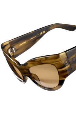 Cheap GANNI X Ace & Tate Trixie Sunglasses Tobacco Brown