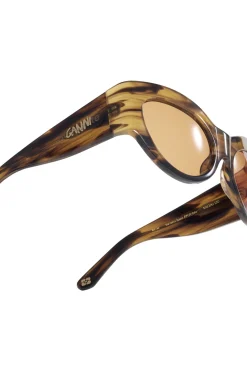 Cheap GANNI X Ace & Tate Trixie Sunglasses Tobacco Brown