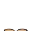 Shop GANNI X Ace & Tate Twiggy Sunglasses Tobacco Brown