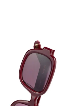 Online GANNI X Ace & Tate Twiggy Sunglasses Burgundy