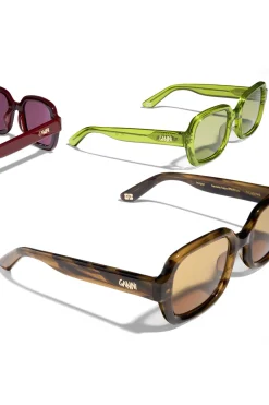 Online GANNI X Ace & Tate Twiggy Sunglasses Burgundy