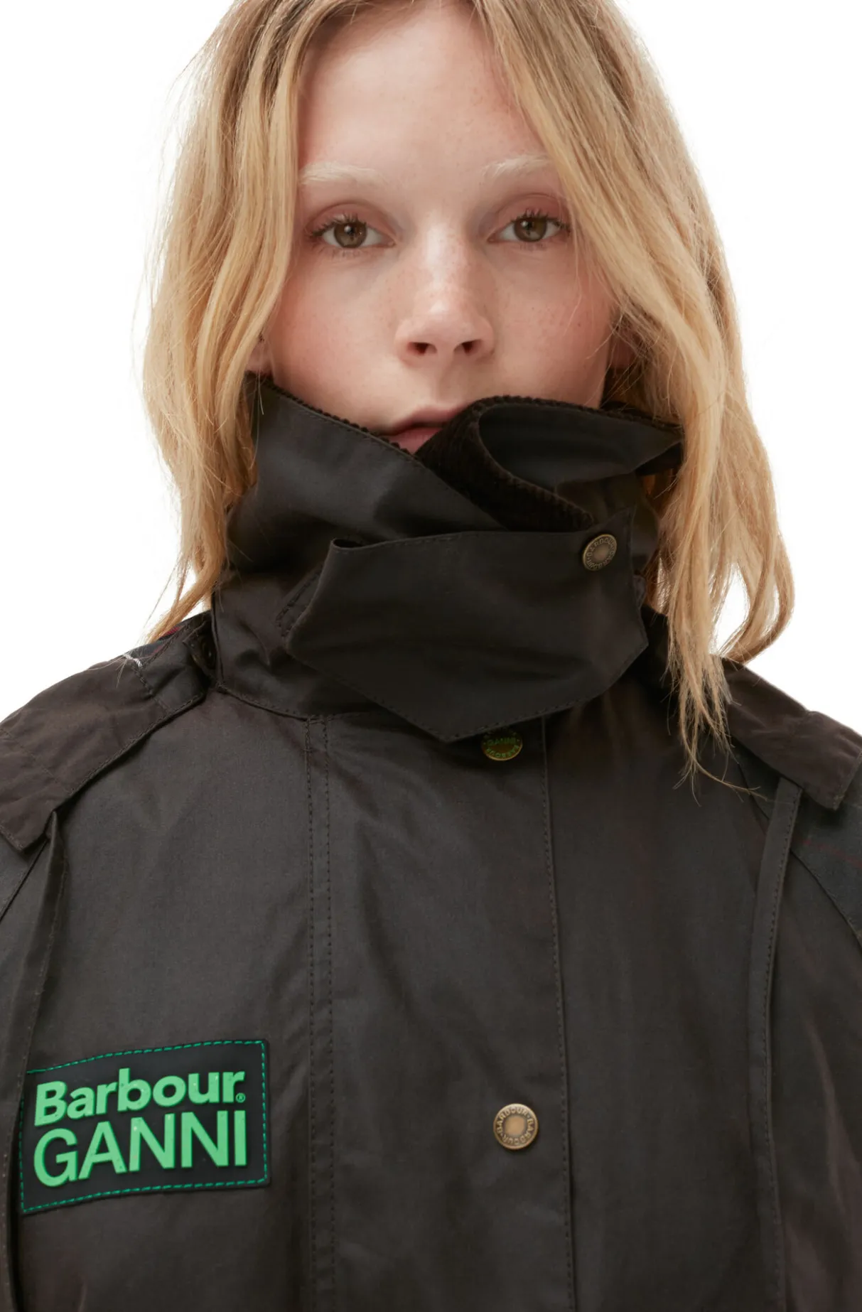 Best Sale GANNI X Barbour Burghley Coat Ganache