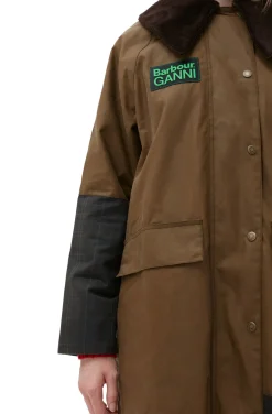 Best GANNI X Barbour Burghley Coat Teak