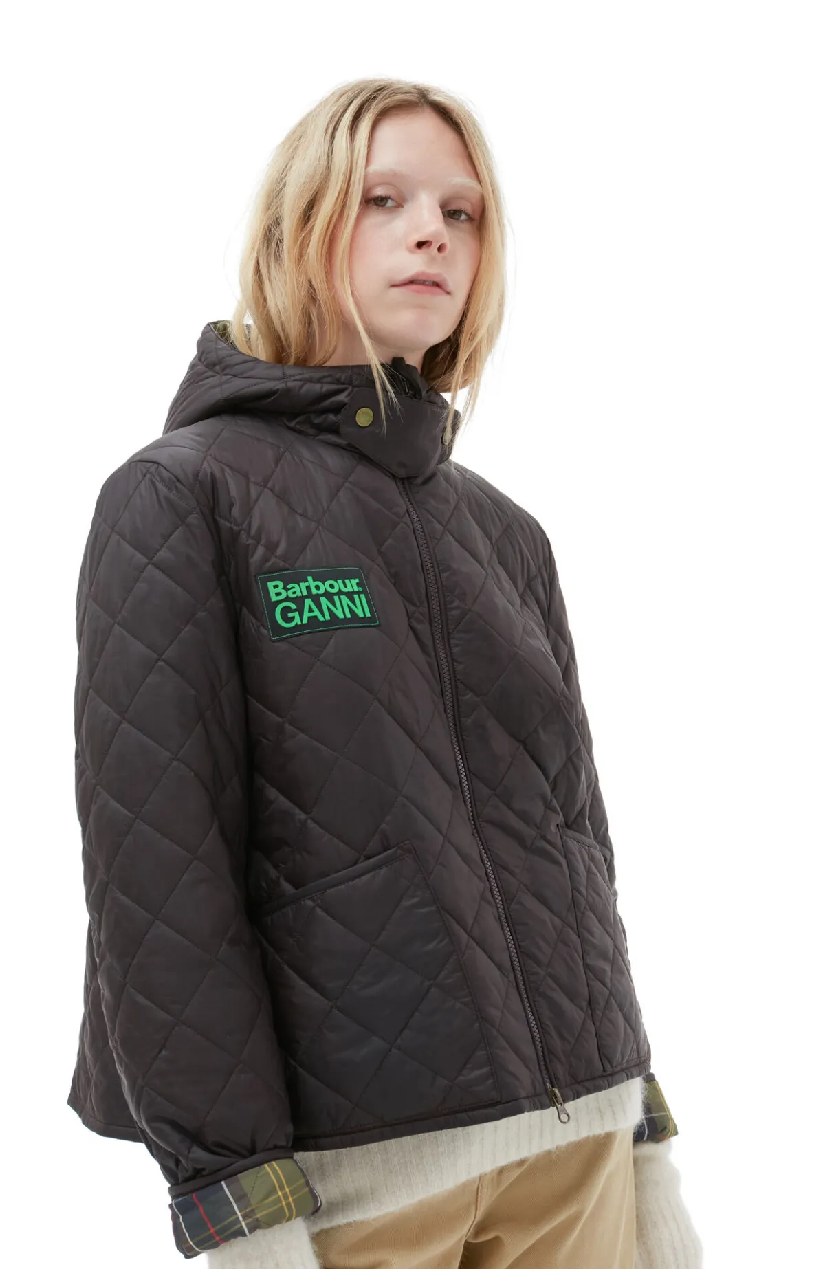 Discount GANNI X Barbour Reversible Liddesdale Jacket Ganache