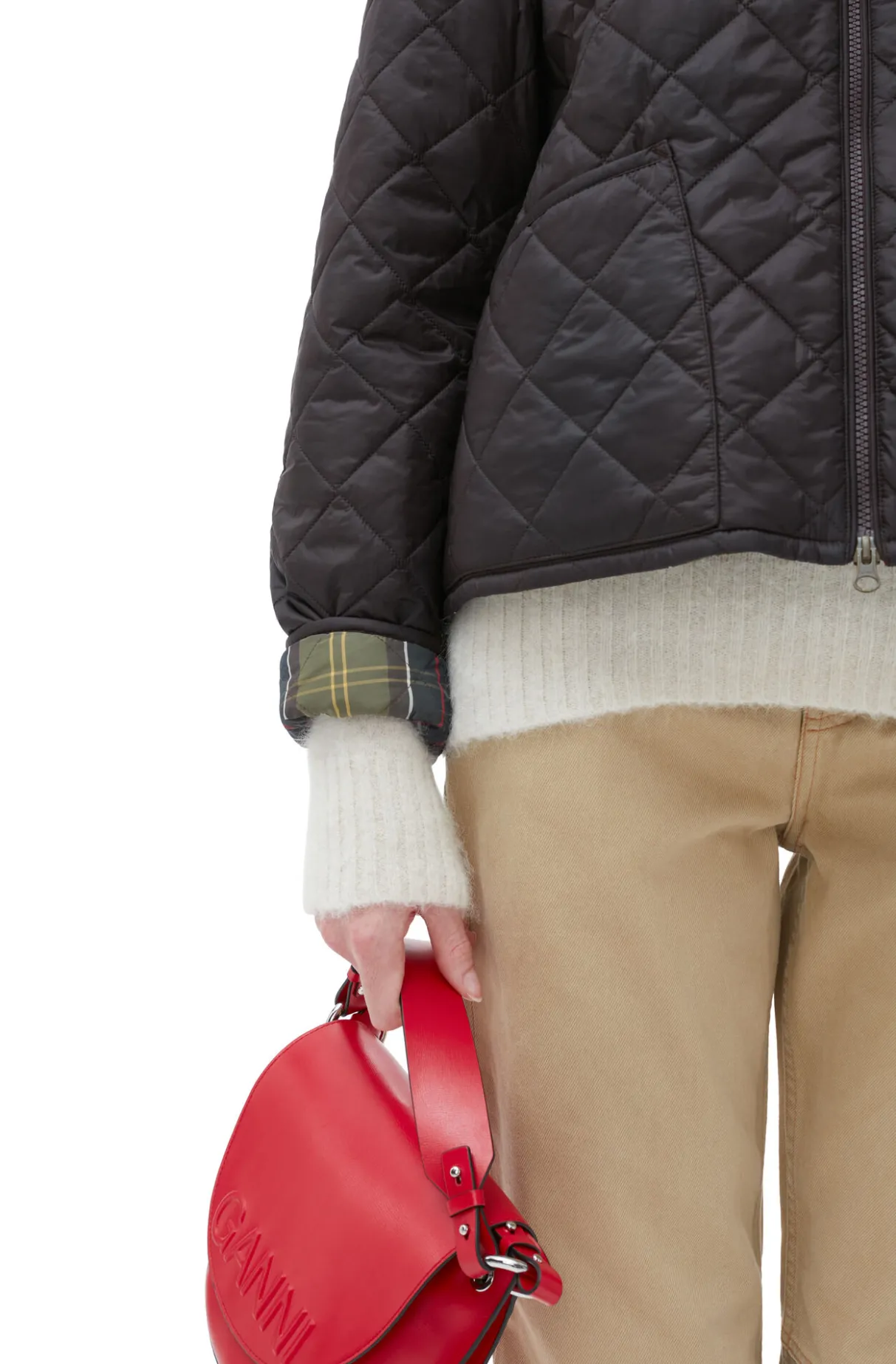 Discount GANNI X Barbour Reversible Liddesdale Jacket Ganache