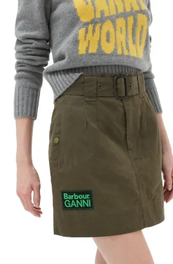 Outlet GANNI X Barbour Skirt Dark Green