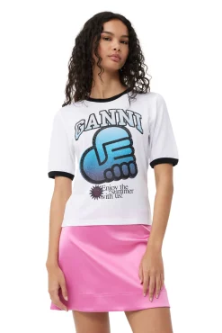 Online GANNI X Ester Manas Fitted Jersey T-Shirt Bright White