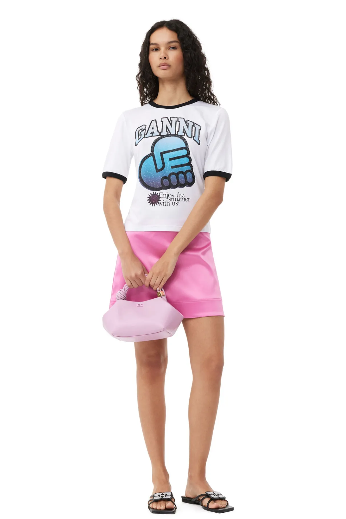 Online GANNI X Ester Manas Fitted Jersey T-Shirt Bright White
