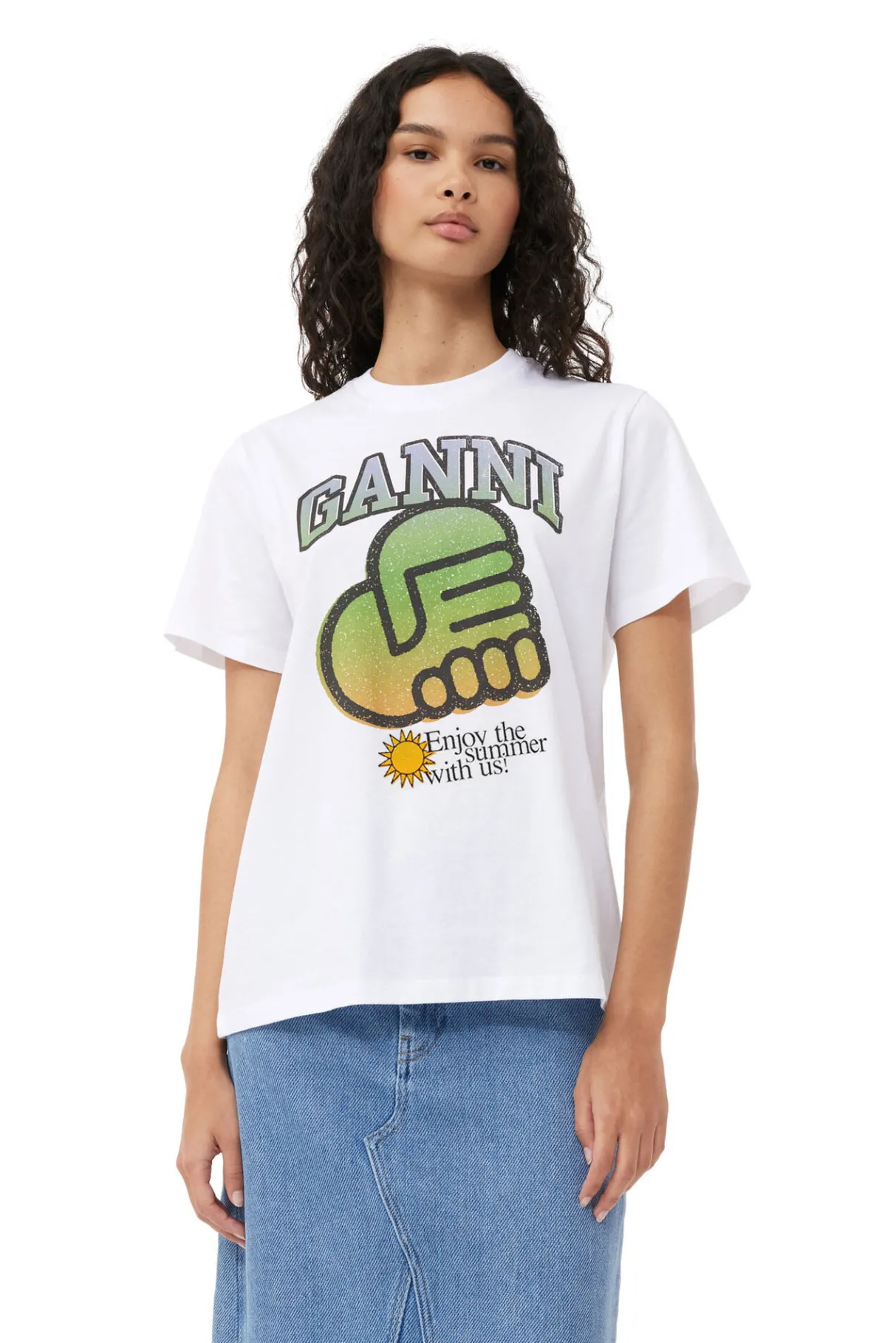 Flash Sale GANNI X Ester Manas Relaxed Jersey T-Shirt Bright White