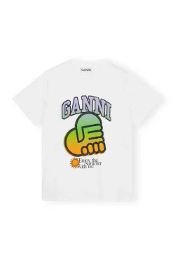 Flash Sale GANNI X Ester Manas Relaxed Jersey T-Shirt Bright White