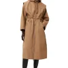 Shop GANNI Heavy Twill Oversized Coat Petrified Oak