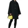 Best Sale GANNI Heavy Twill Oversized Midi Jacket Black