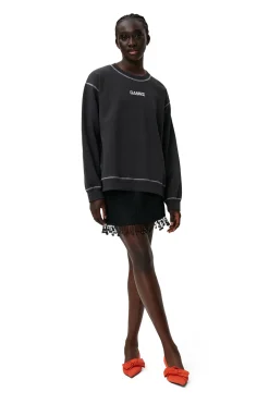 Hot GANNI Isoli Relaxed Sweatshirt Phantom