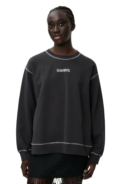 Hot GANNI Isoli Relaxed Sweatshirt Phantom