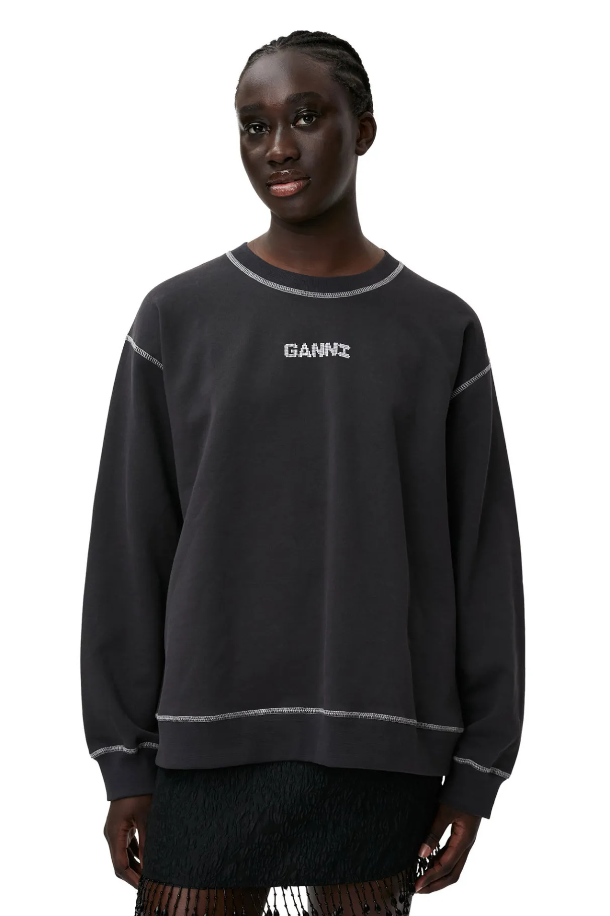 Hot GANNI Isoli Relaxed Sweatshirt Phantom