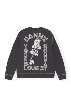 Hot GANNI Isoli Relaxed Sweatshirt Phantom