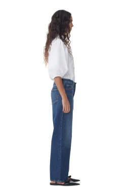 Shop GANNI Izey Jeans Dark Blue Vintage