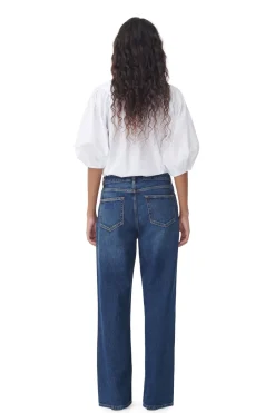 Shop GANNI Izey Jeans Dark Blue Vintage