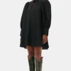 Flash Sale GANNI Jacquard Organza Mini Dress Black