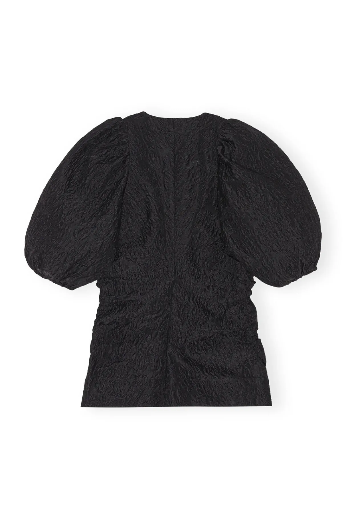 Discount GANNI Jacquard V-Neck Blouse Black