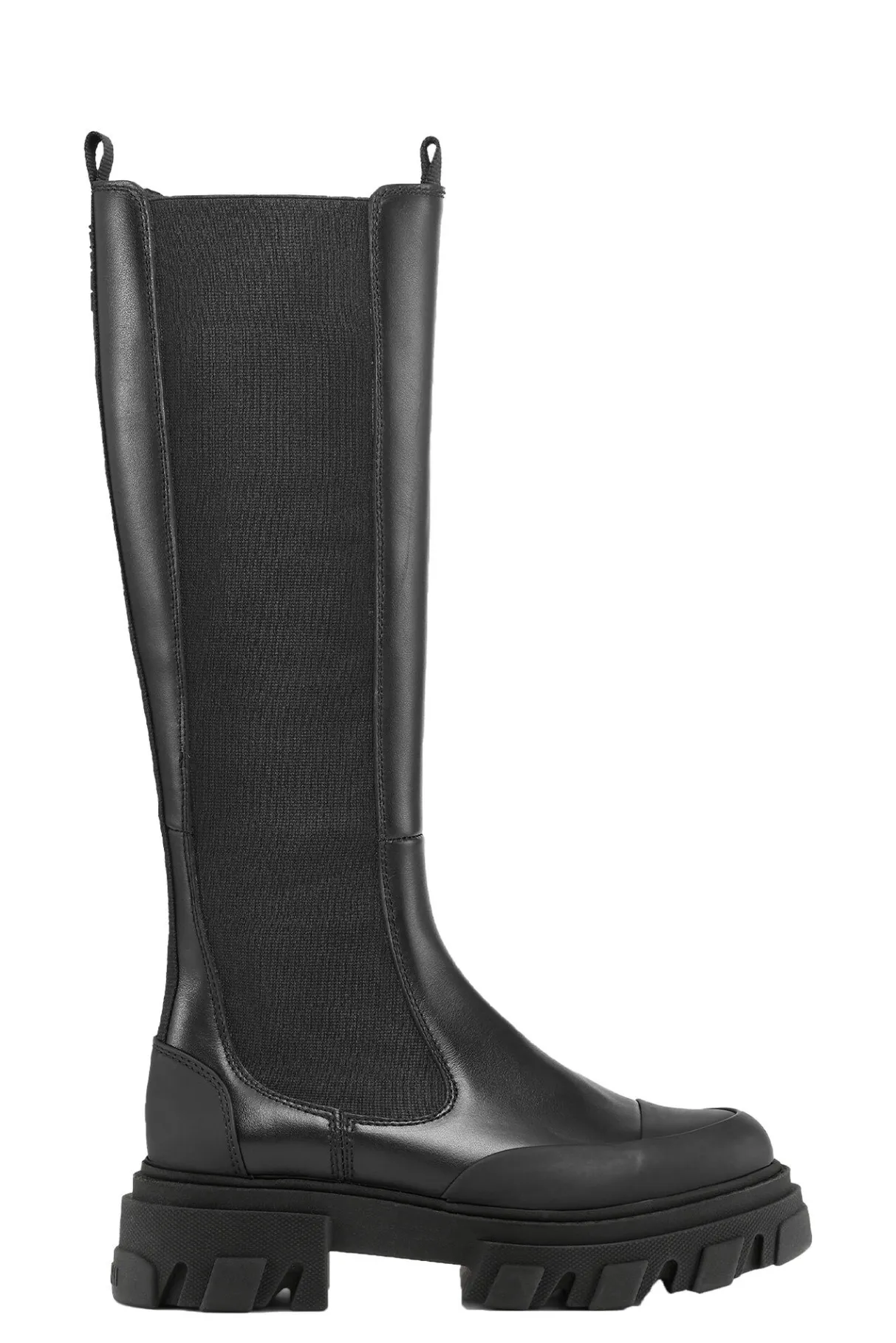 Cheap GANNI Knee-High Chelsea Boots Black