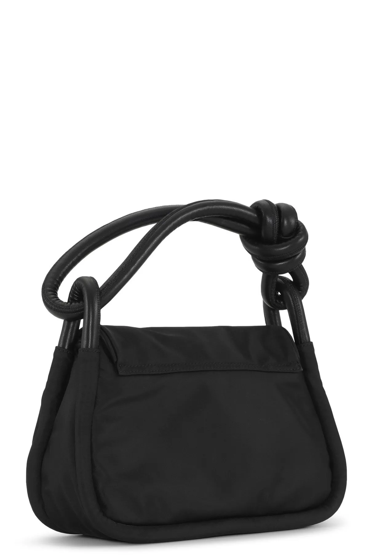 Shop GANNI Knot Flap Over Bag Black