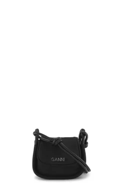 Clearance GANNI Knot Mini Flap Over Bag Black