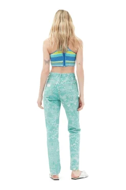 Fashion GANNI Lace Printed Swigy Jeans Canton