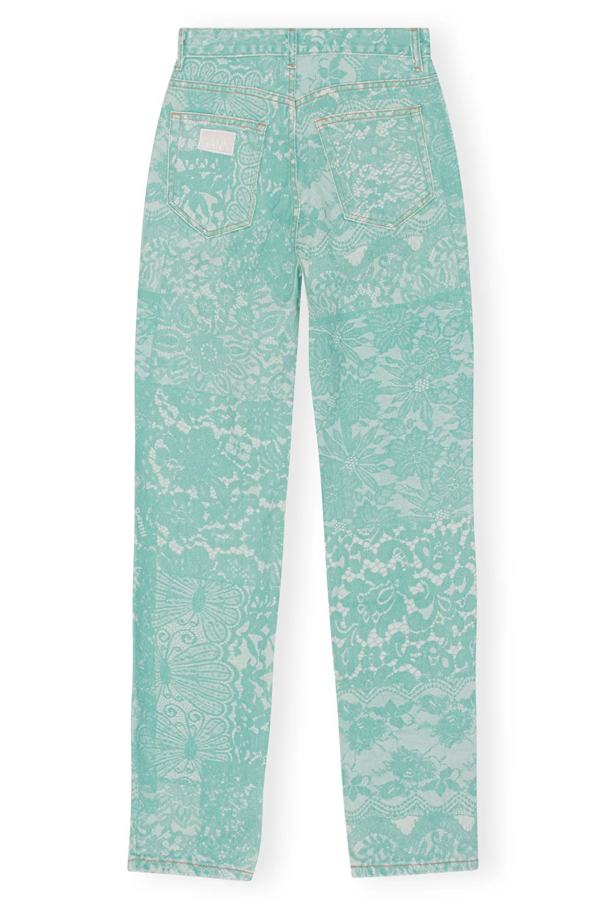 Fashion GANNI Lace Printed Swigy Jeans Canton