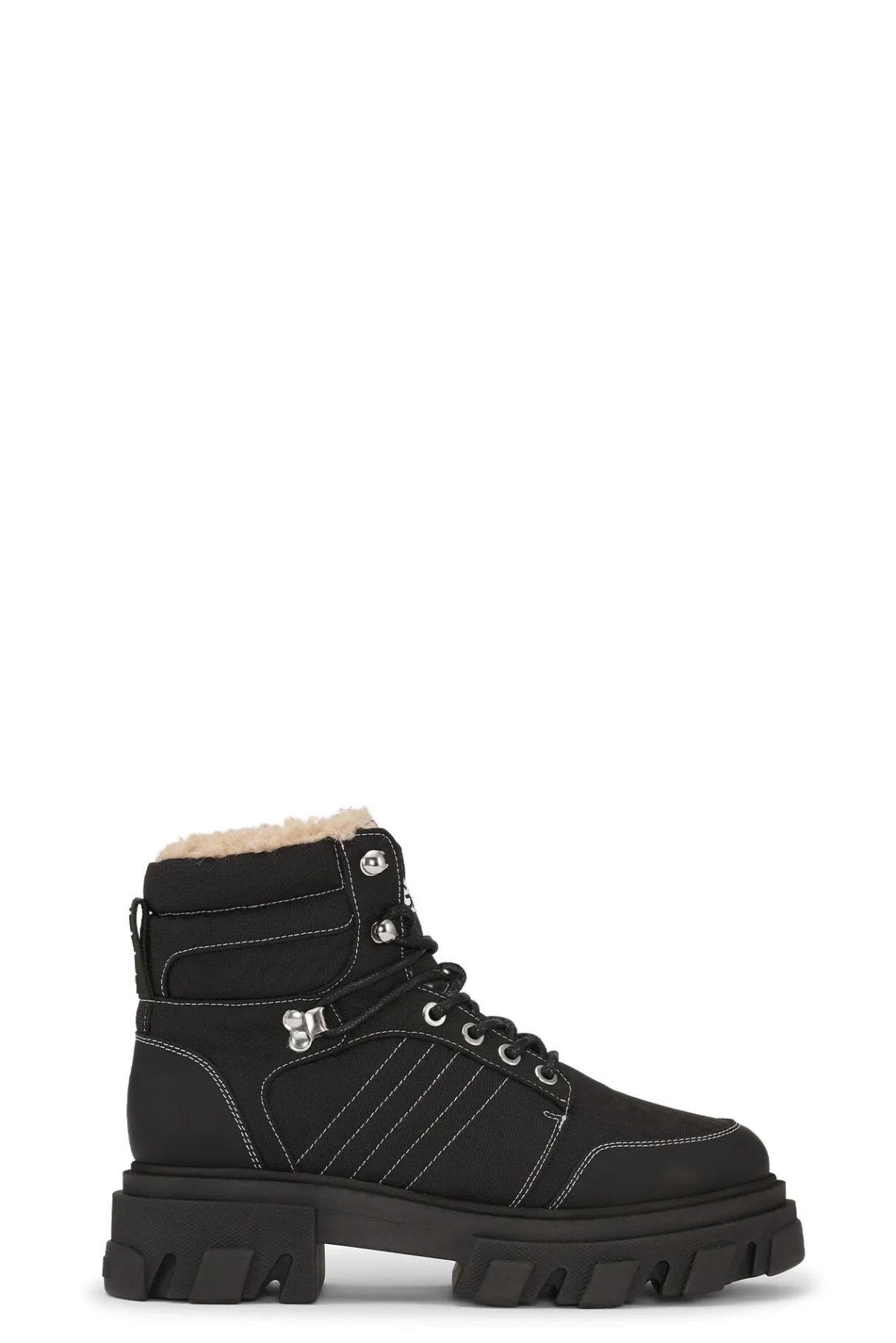 Flash Sale GANNI Lace-Up Hiking Boots Black