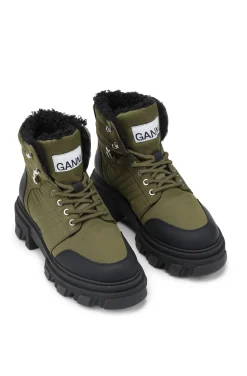 New GANNI Lace-Up Hiking Boots Kalamata