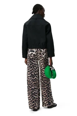 Fashion GANNI Leopard Jozey Jeans Big Leopard Almond Milk