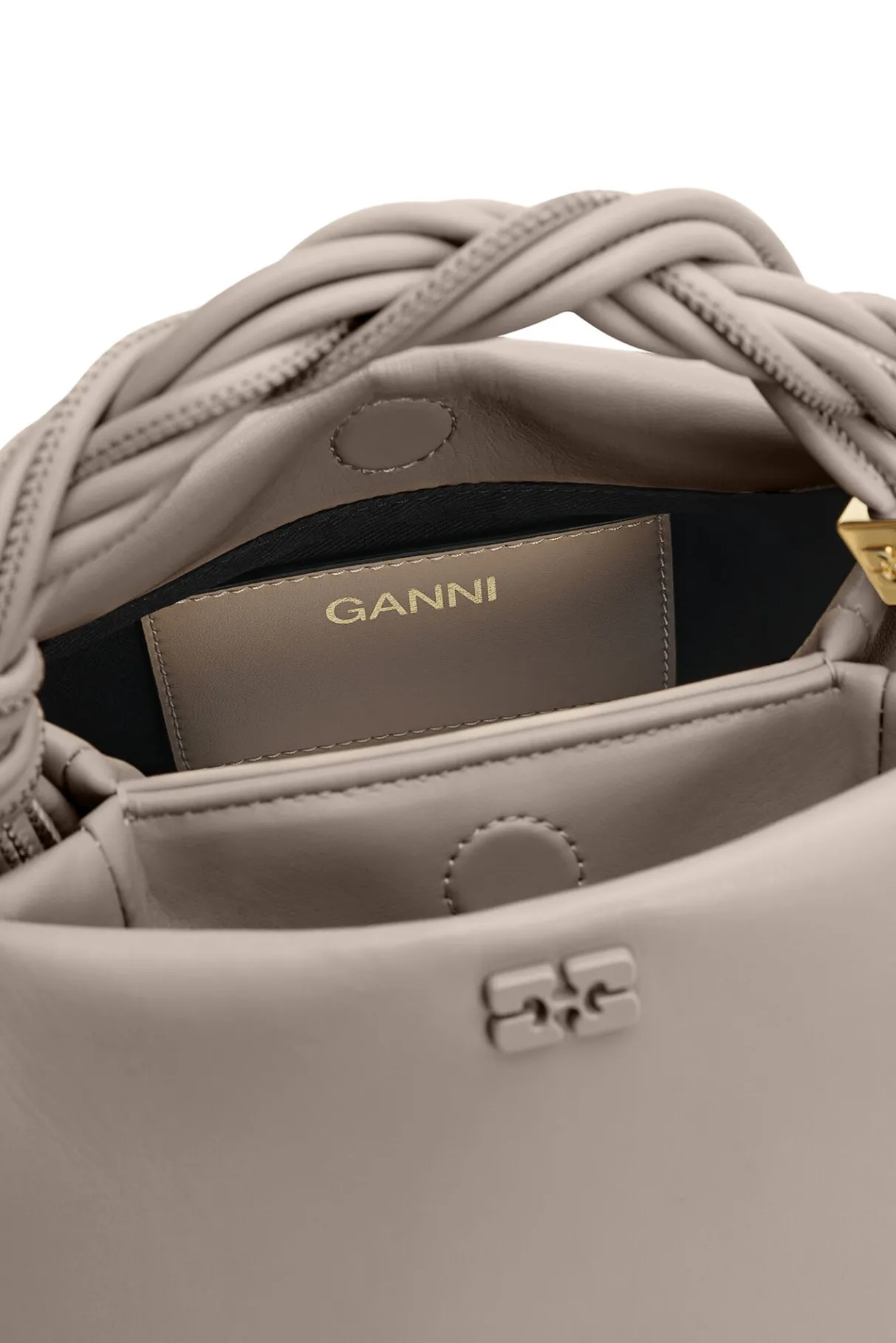 Best Sale GANNI Light Grey Bou Bag Oyster Gray