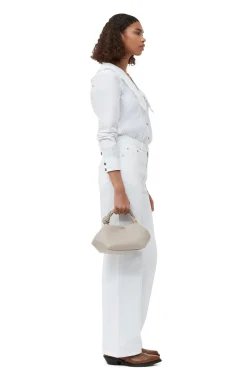 Best Sale GANNI Light Grey Bou Bag Oyster Gray