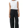 Fashion GANNI Light Slub Pocket Pants Black
