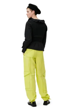Online GANNI Light Slub Pocket Pants Sulphur Spring