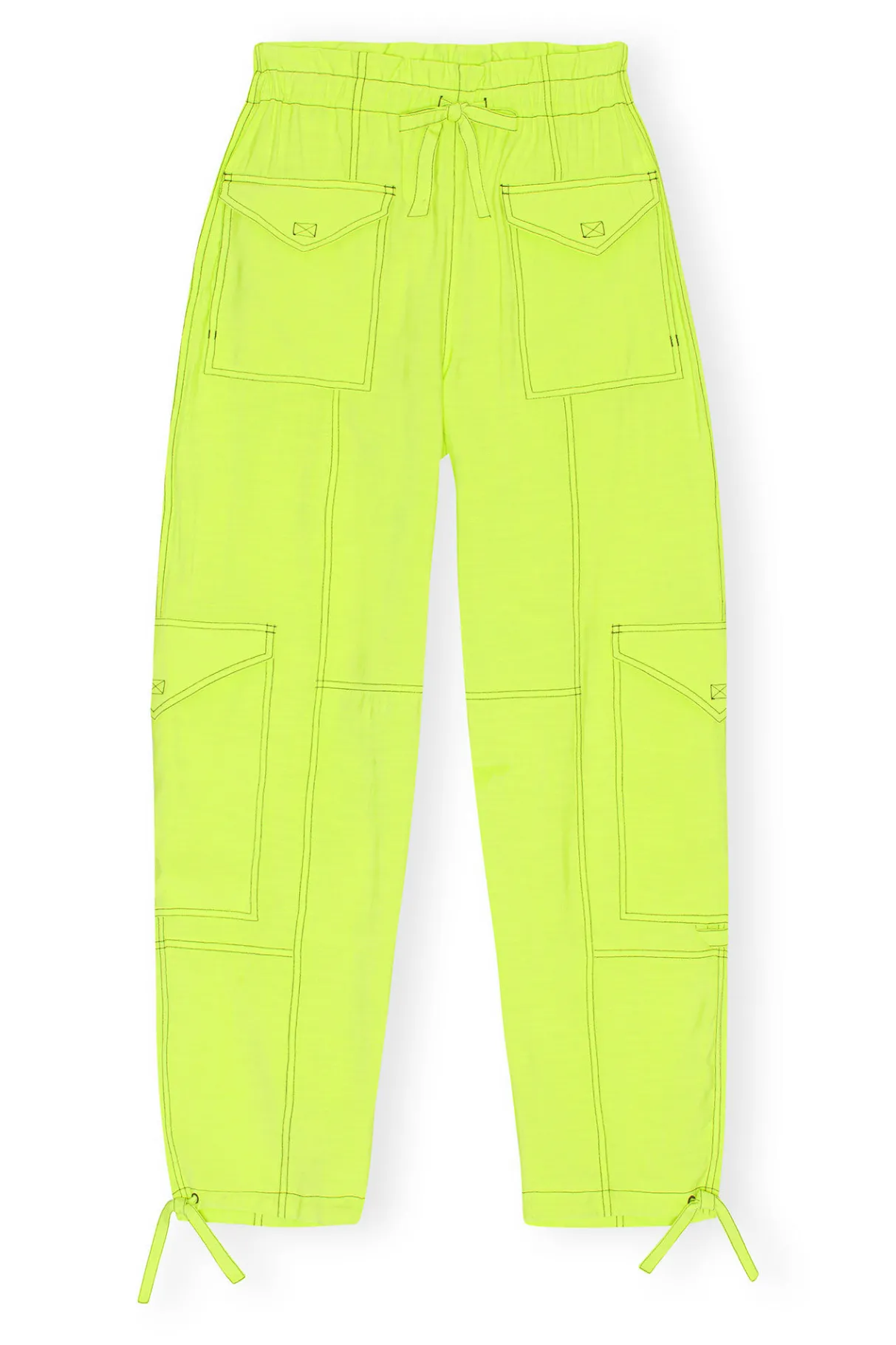 Online GANNI Light Slub Pocket Pants Sulphur Spring
