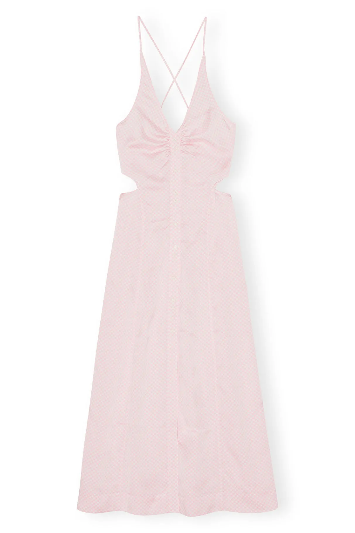 Cheap GANNI Lilac Satin Maxi Dress Light Lilac