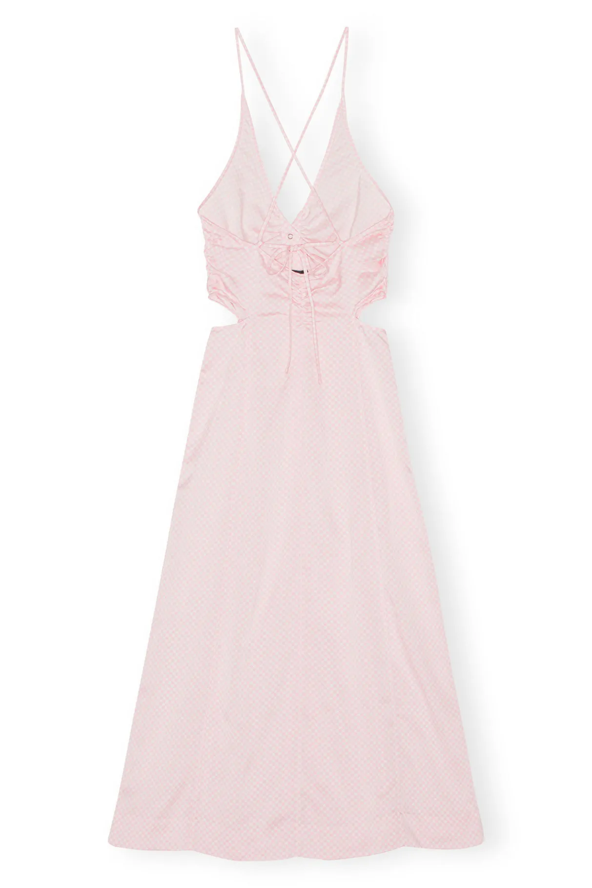 Cheap GANNI Lilac Satin Maxi Dress Light Lilac