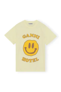Discount GANNI Logo T-Shirt Flan