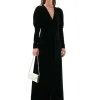 Clearance GANNI Long Velvet Dress Black