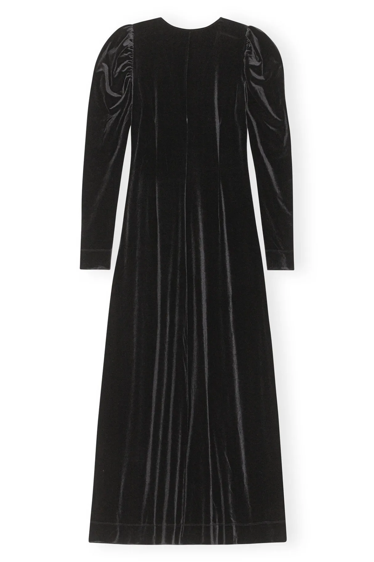 Clearance GANNI Long Velvet Dress Black