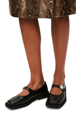 Best GANNI Mary Jane Ballerinas Black