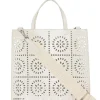 Cheap GANNI Medium Banner Perforated Bag Egret