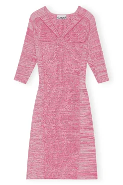 Online GANNI Melange Cut Out Mini Dress Love Potion