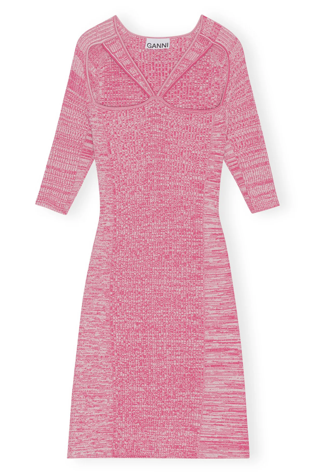 Online GANNI Melange Cut Out Mini Dress Love Potion