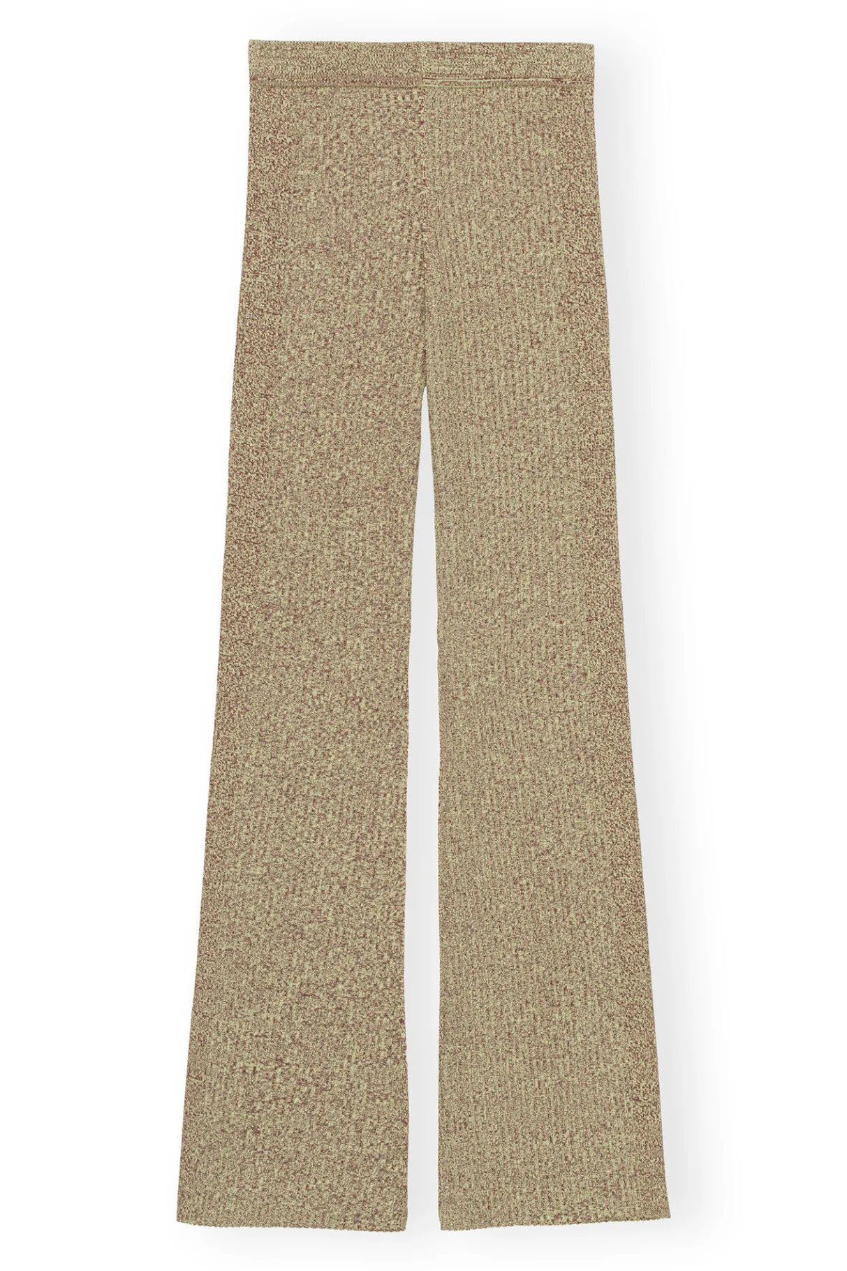Fashion GANNI Melange Knit Pants Brandy Brown