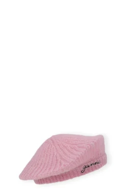 Fashion GANNI Mohair Beret Lilac Sachet
